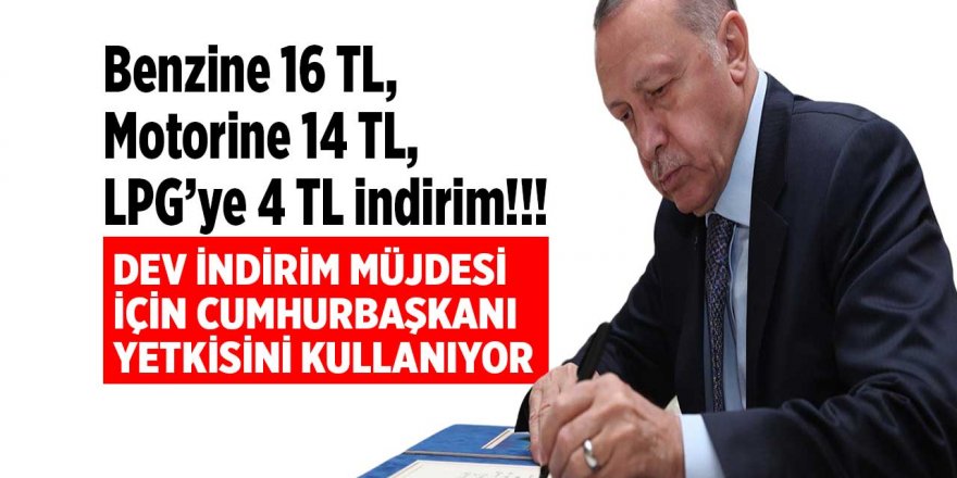 Motorine 14 TL, Benzin 16 TL ve LPG'ye 4 TL! Cumhurbaşkanı Erdoğan Akaryakıta El Attı!